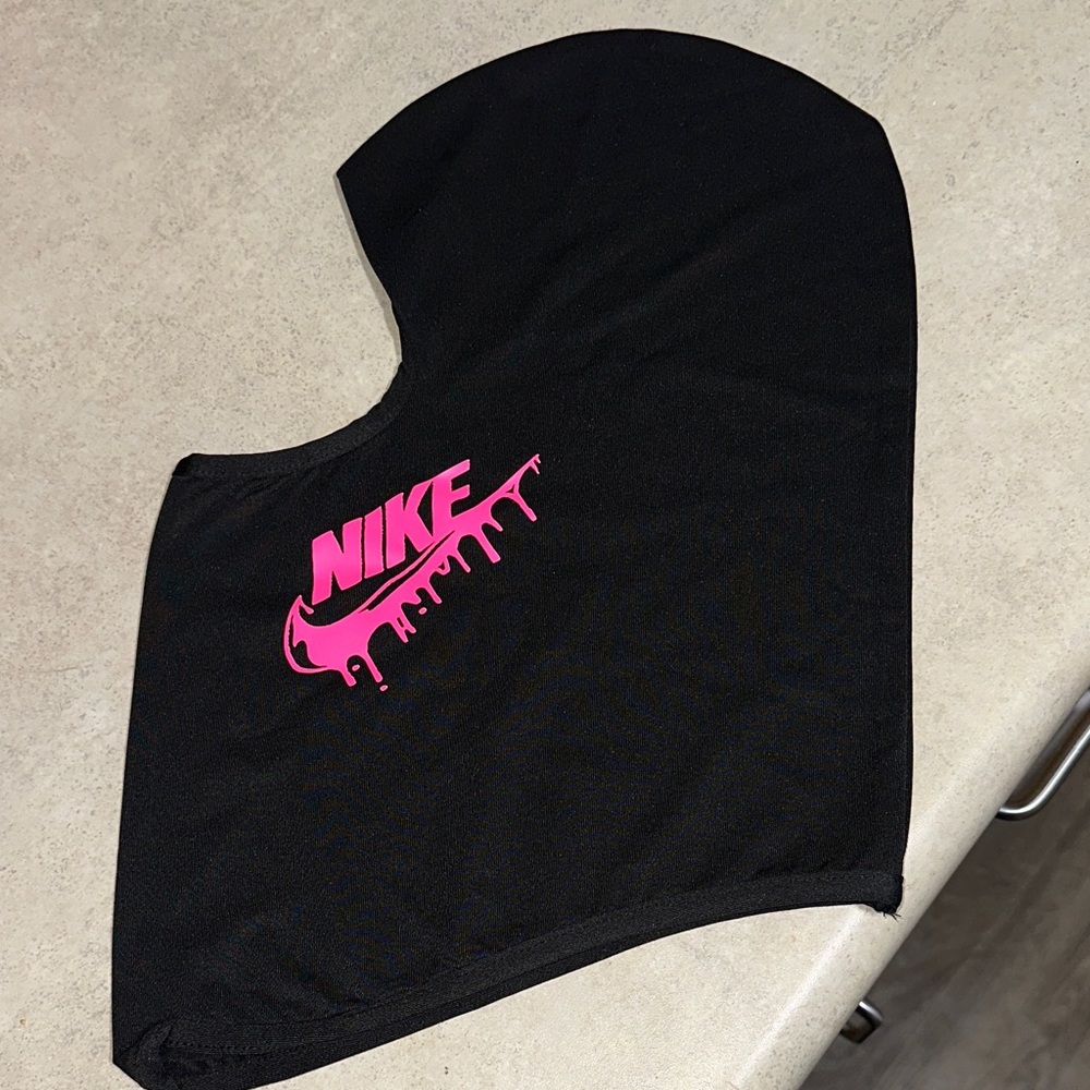 Nike Black Balaclava with Pink Logo